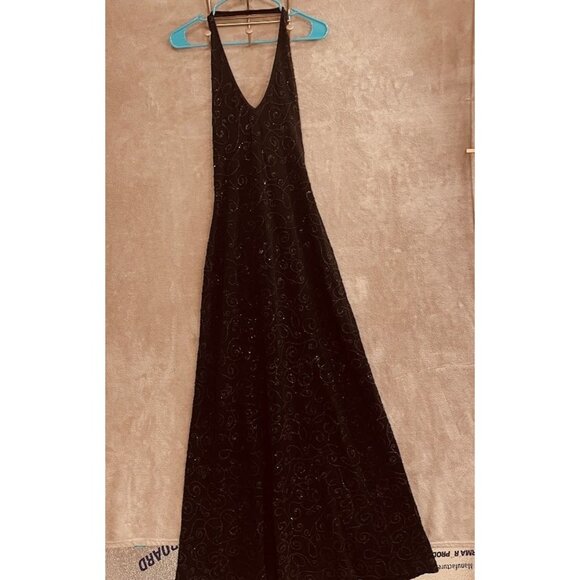 Cache Dress Womens Small‎ Black Beaded Gown Maxi Evening Formal USA Alexia Admor - Picture 1 of 16
